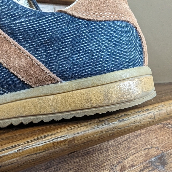 Aldo denim & tan suede Y2K vintage sneakers Euro 39 Approximately US 8 - Picture 4 of 12